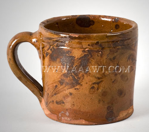Redware, Handled Mug
New England
Early 19th Century, entire view